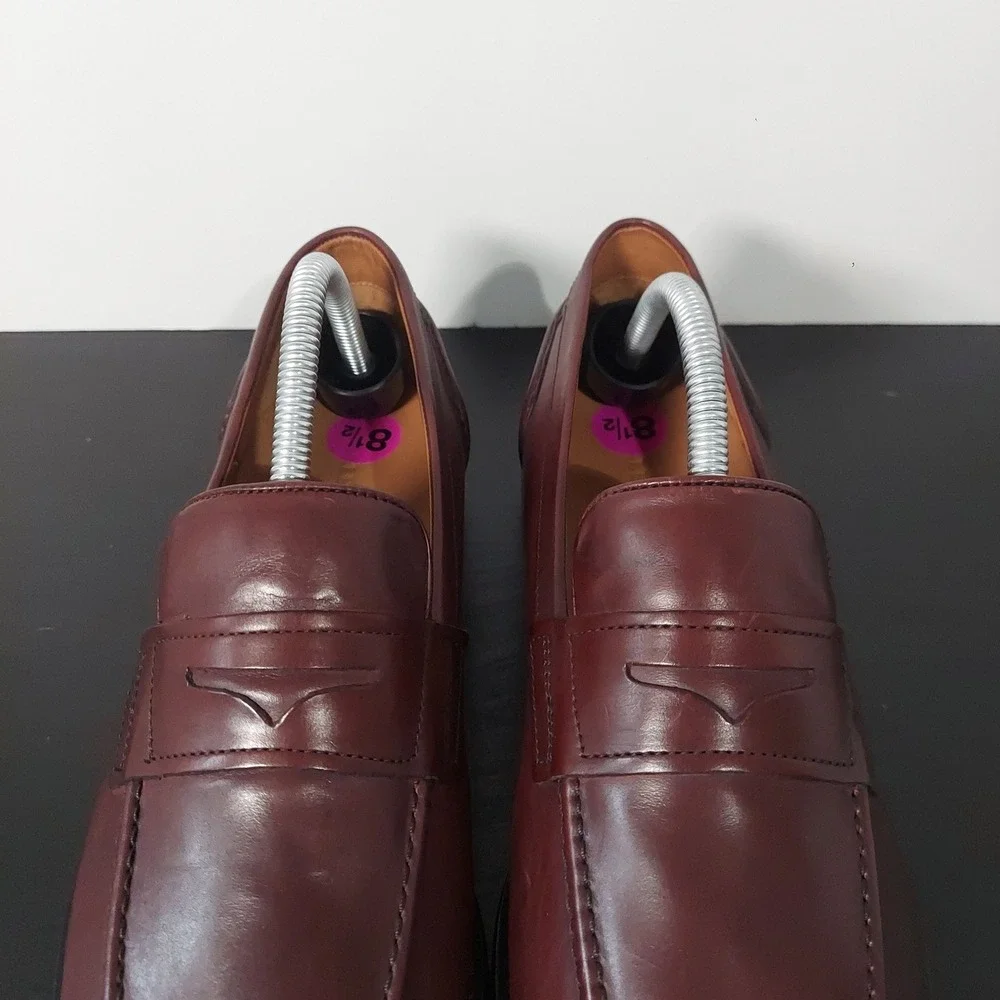 Allen Edmonds Eli Loafer Mens 8.5 D Burgundy Leather Penny Loafers 5940